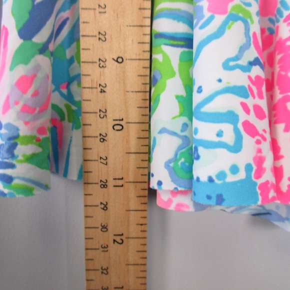 Lilly Pulitzer Celestial Seas Skort 12 Blue Pink Ruffle Swim Skirt Resort 164 - Picture 8 of 9